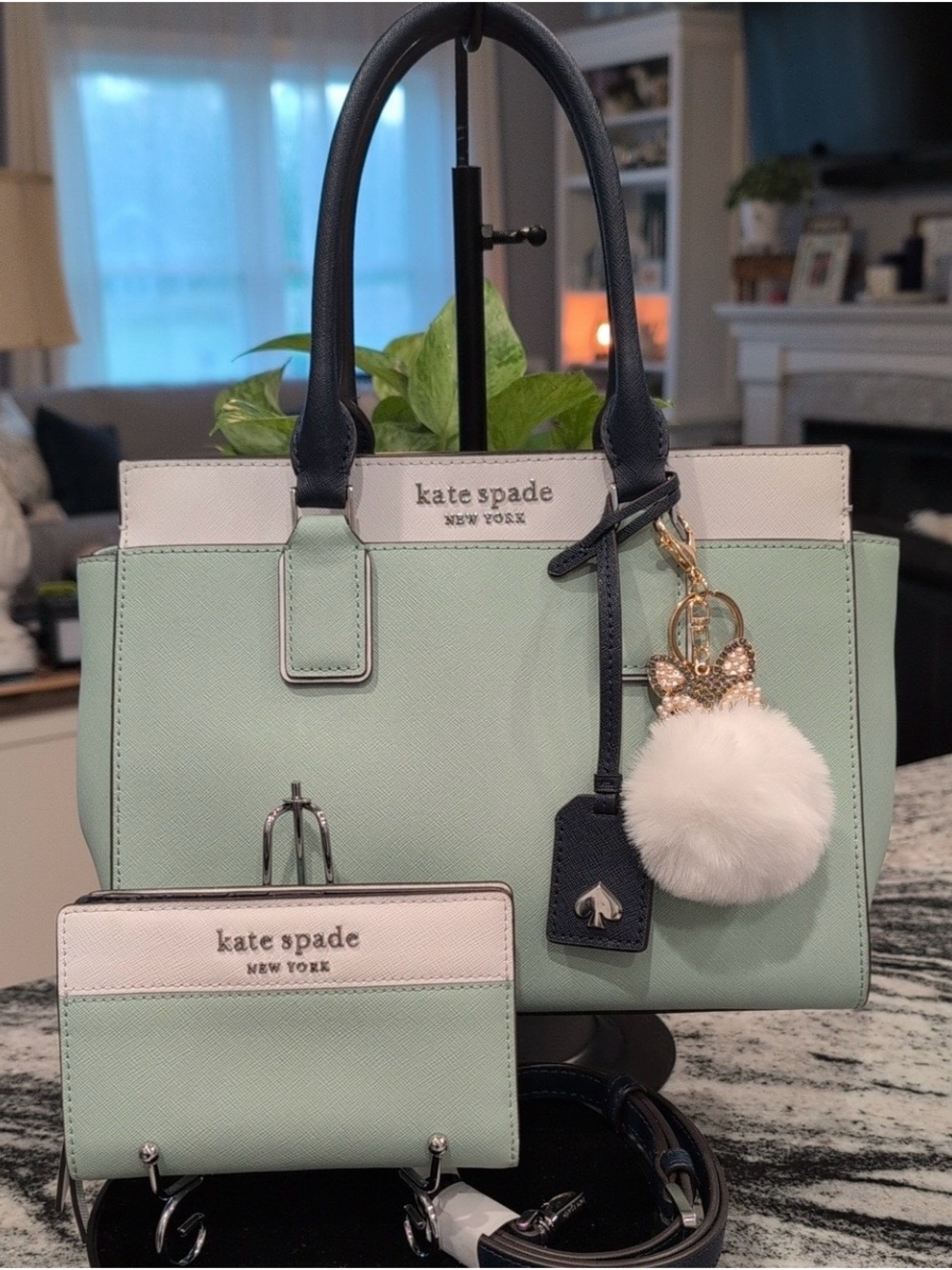 kate spade Colorblock Cameron Satchel With
Matching Wallet